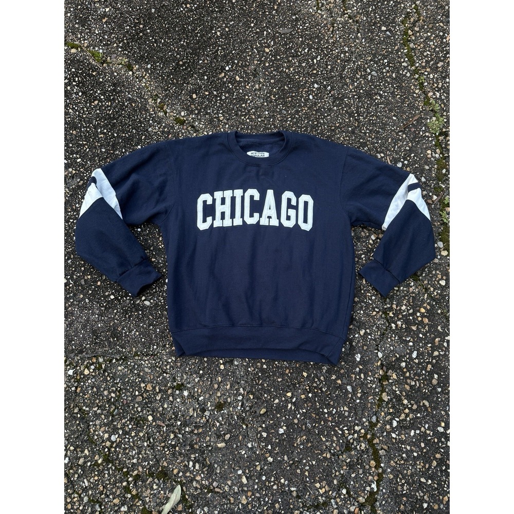 New York Popular Crewneck Sweatshirt Baggy Pullover Chicago Size Medium